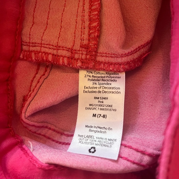 Wonder Nation pull up Jeggings Medium (7-8) pink - Picture 7 of 7